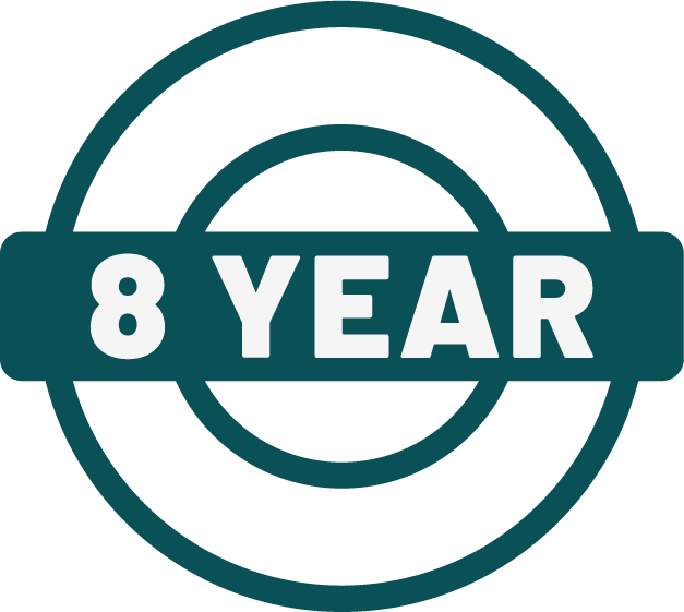 8 year warranty